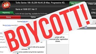Top Online Poker Players BOYCOTT PokerStars